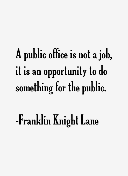 Franklin Knight Lane Quotes