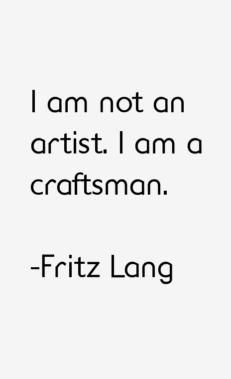 Fritz Lang Quotes