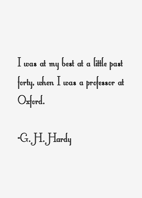 G. H. Hardy Quotes