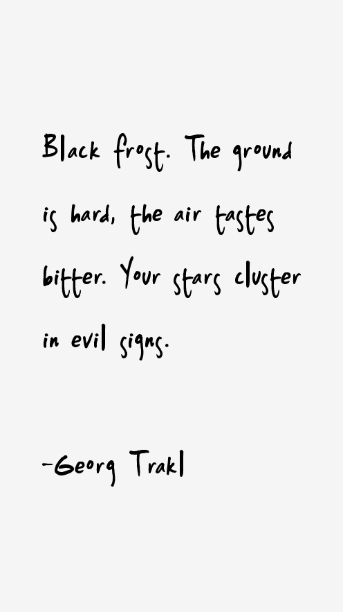 Georg Trakl Quotes