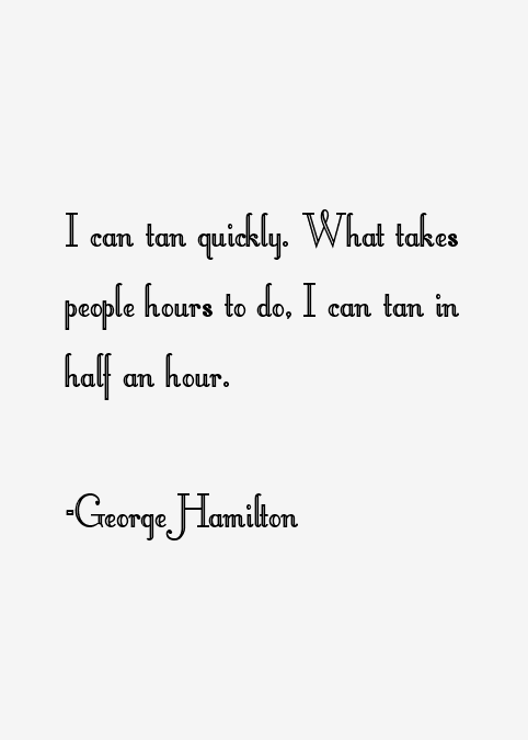 George Hamilton Quotes