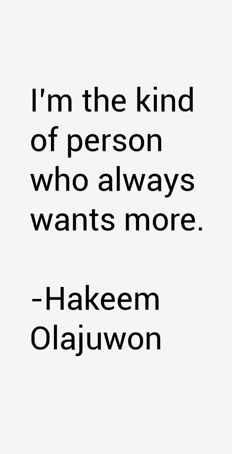 Hakeem Olajuwon Quotes