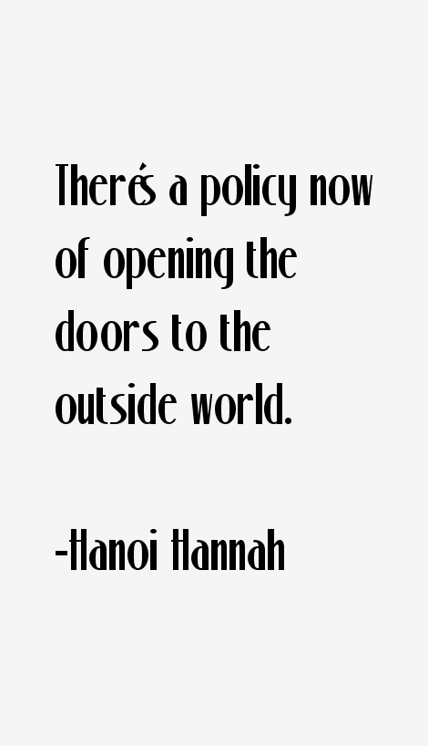 Hanoi Hannah Quotes
