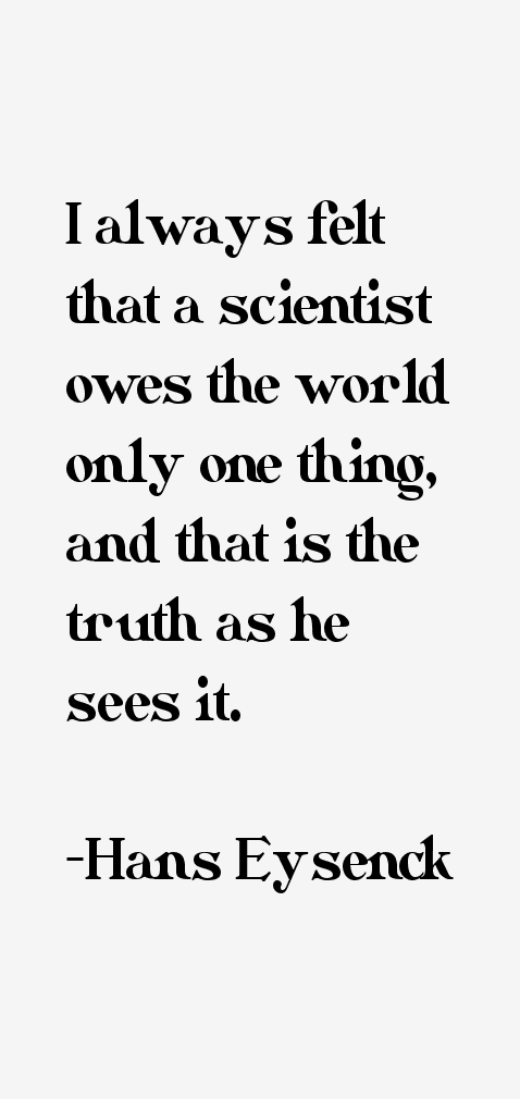 Hans Eysenck Quotes