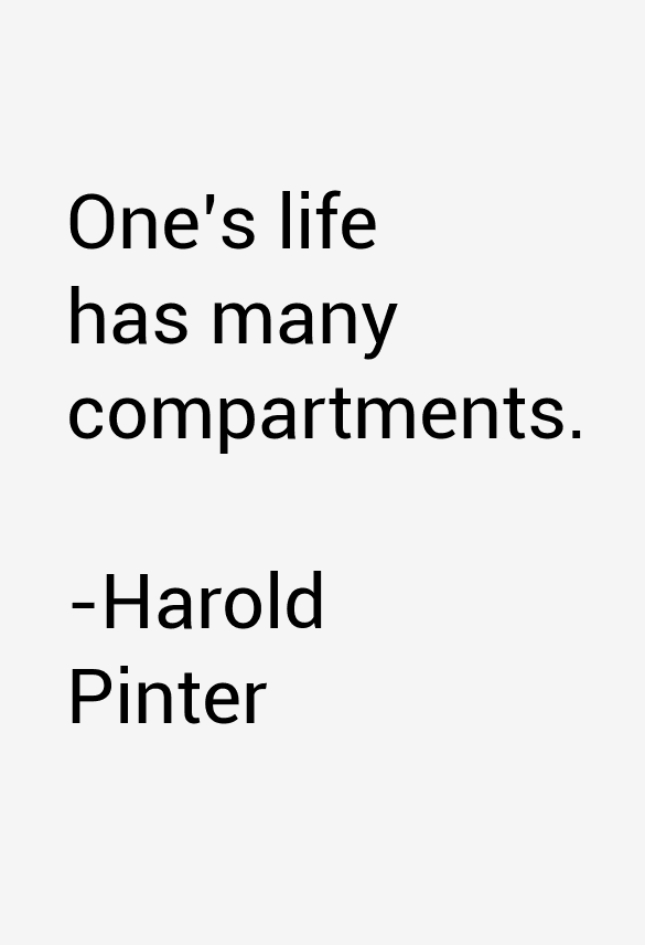 Harold Pinter Quotes