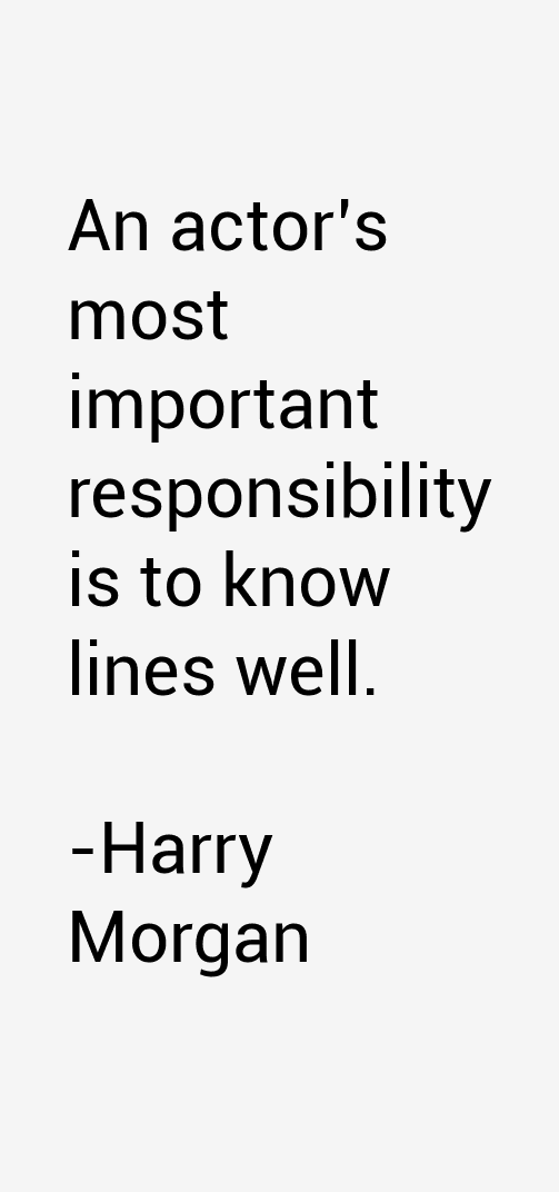 Harry Morgan Quotes
