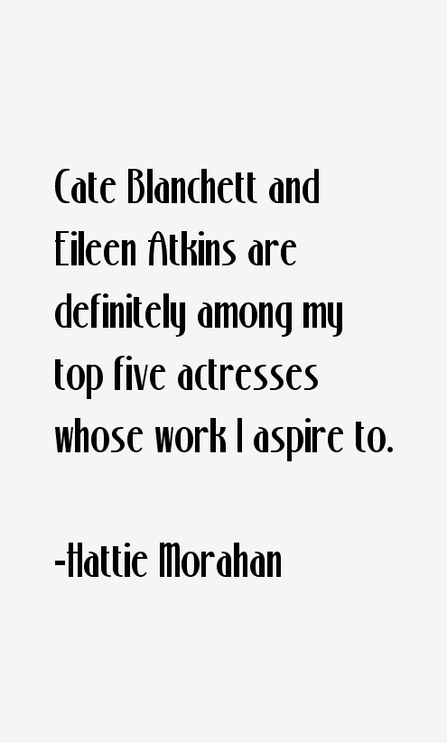 Hattie Morahan Quotes