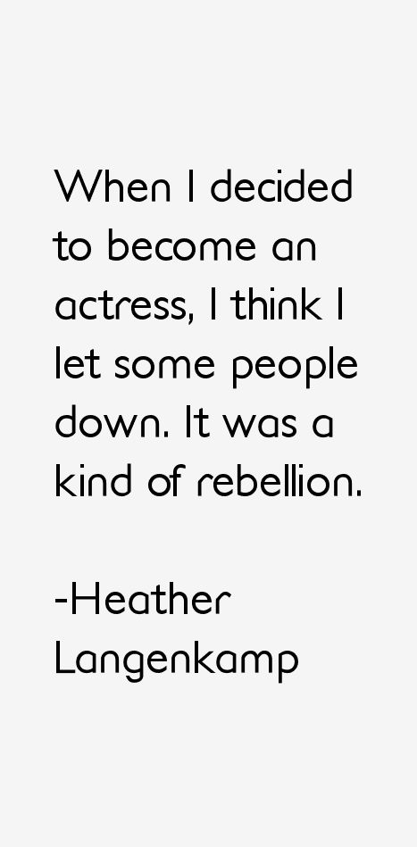 Heather Langenkamp Quotes