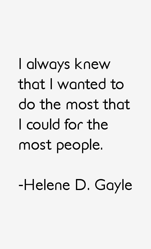 Helene D. Gayle Quotes