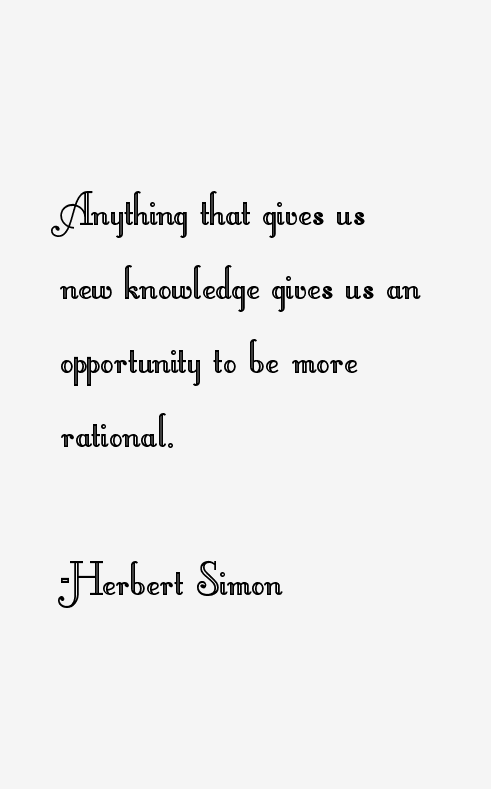 Herbert Simon Quotes