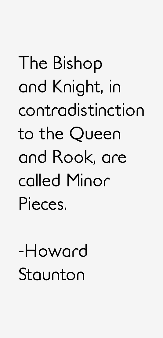 Howard Staunton Quotes