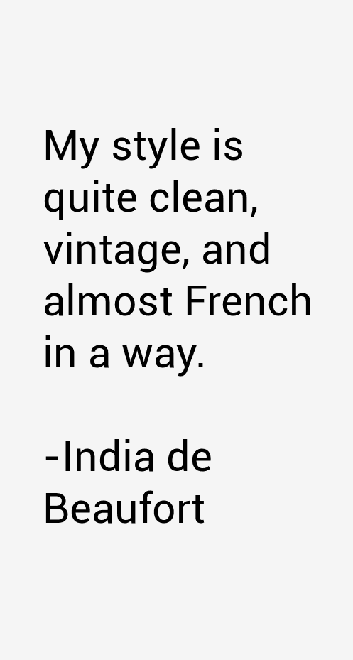 India de Beaufort Quotes