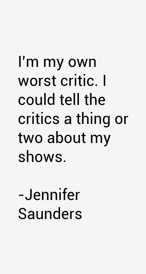 Jennifer Saunders Quotes