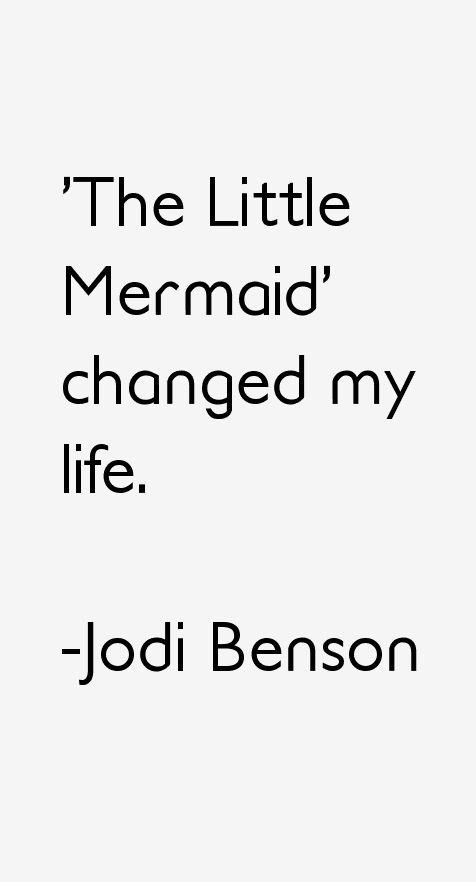 Jodi Benson Quotes