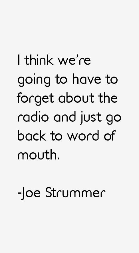 Joe Strummer Quotes