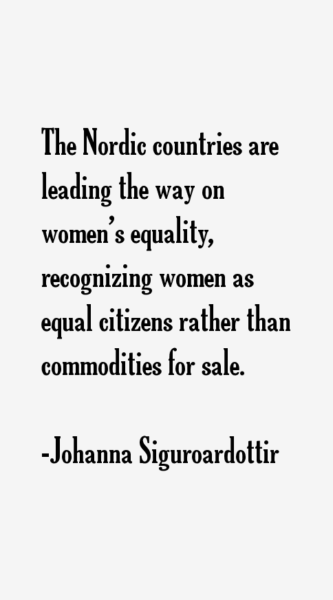Johanna Siguroardottir Quotes