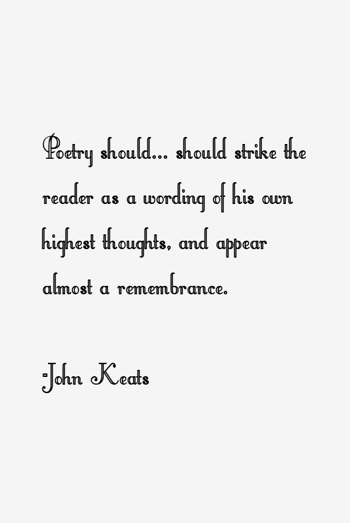 John Keats Quotes