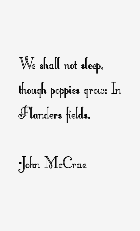 John McCrae Quotes