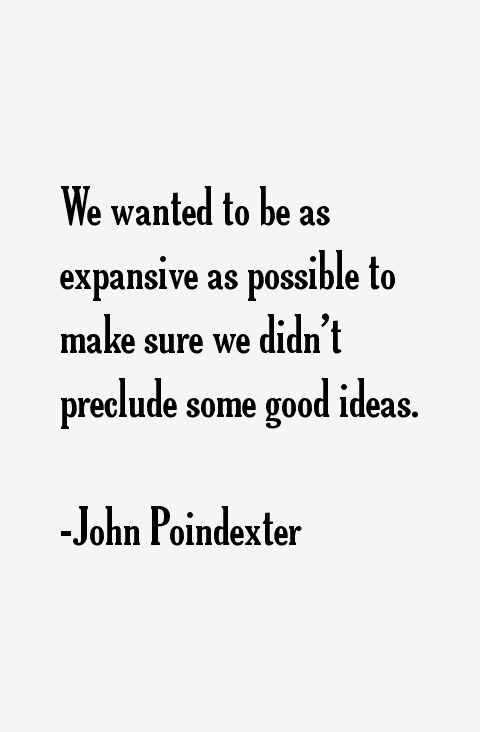 John Poindexter Quotes