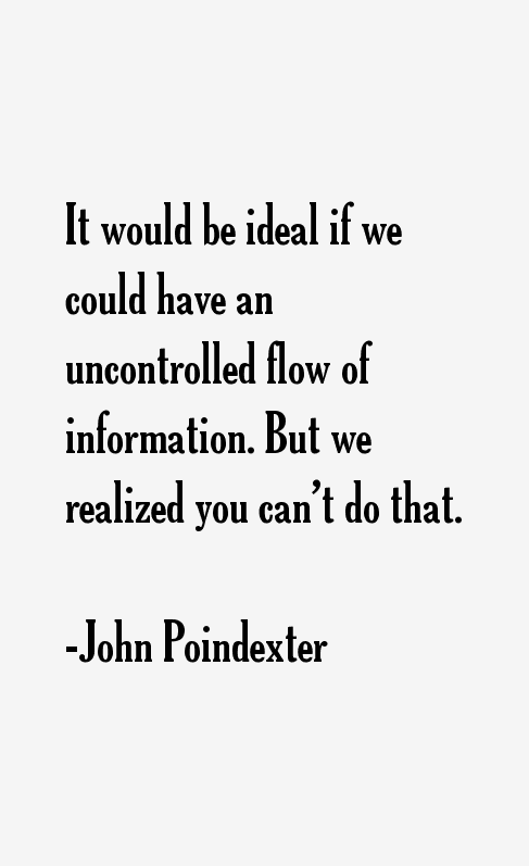 John Poindexter Quotes