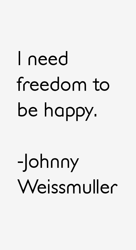 Johnny Weissmuller Quotes