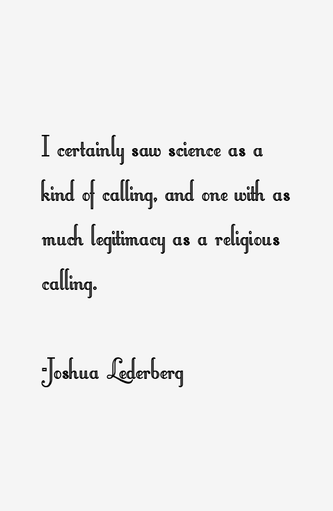 Joshua Lederberg Quotes