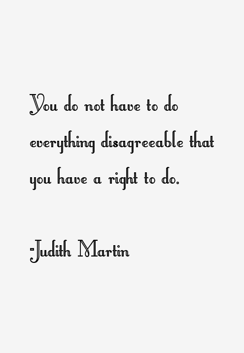 Judith Martin Quotes