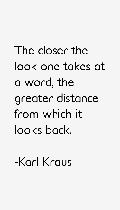 Karl Kraus Quotes
