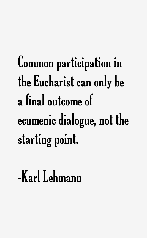 Karl Lehmann Quotes