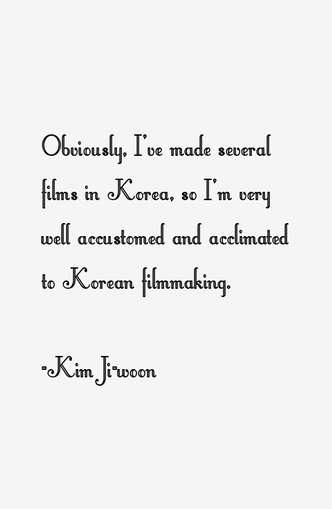 Kim Ji-woon Quotes