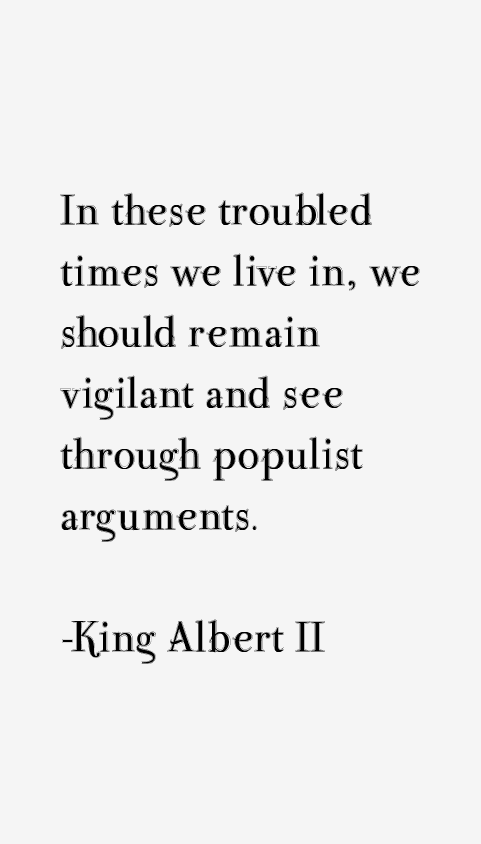King Albert II Quotes