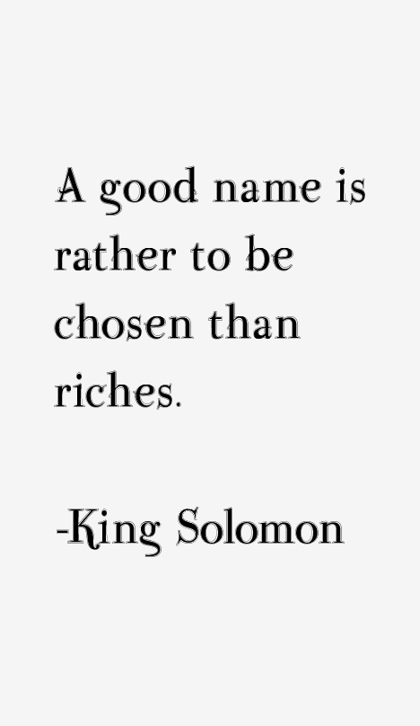 King Solomon Quotes
