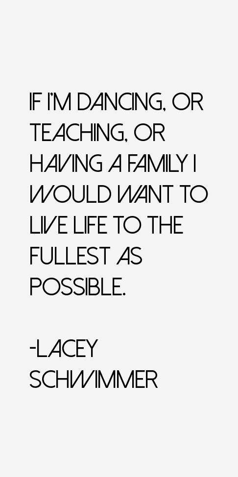 Lacey Schwimmer Quotes