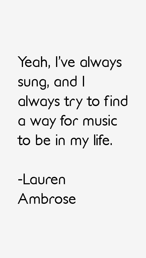 Lauren Ambrose Quotes