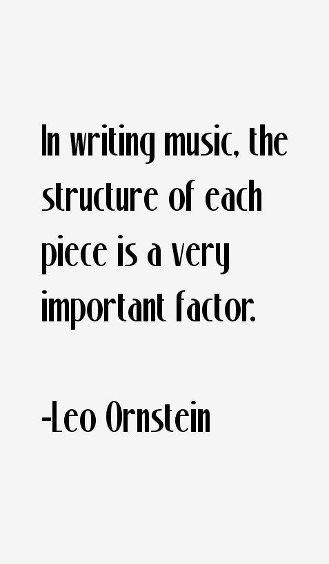 Leo Ornstein Quotes