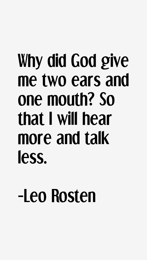 Leo Rosten Quotes