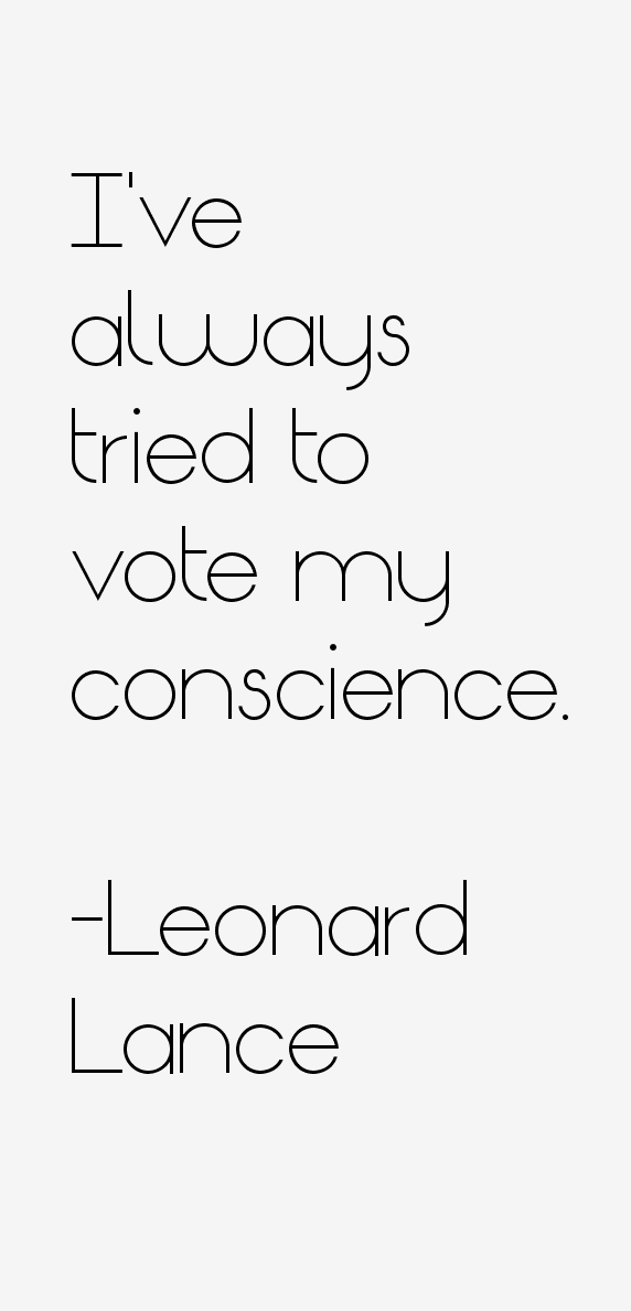 Leonard Lance Quotes