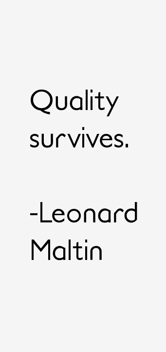 Leonard Maltin Quotes