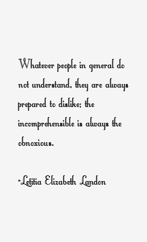 Letitia Elizabeth Landon Quotes
