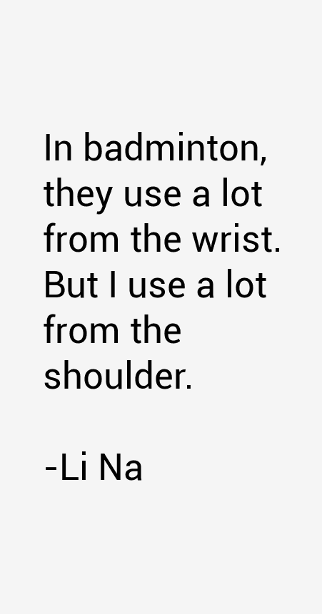 Li Na Quotes