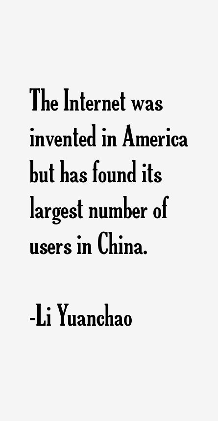 Li Yuanchao Quotes