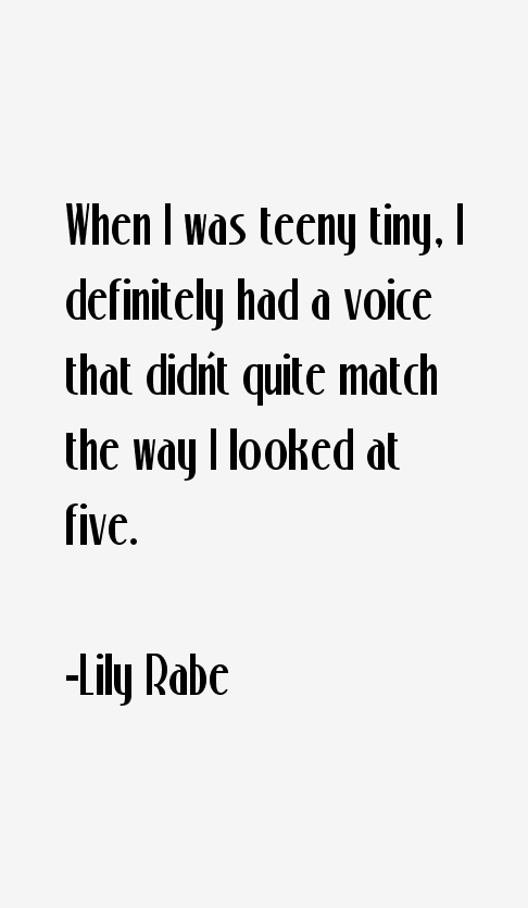 Lily Rabe Quotes
