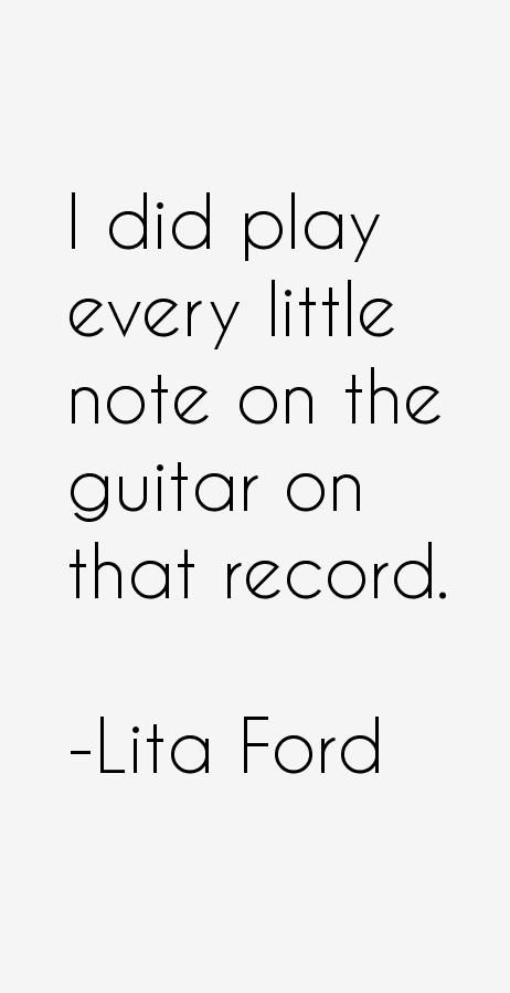 Lita Ford Quotes