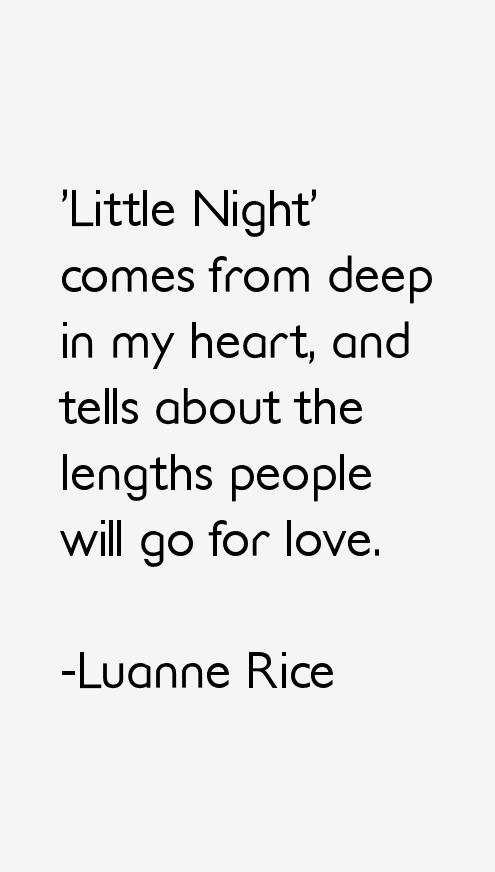 Luanne Rice Quotes