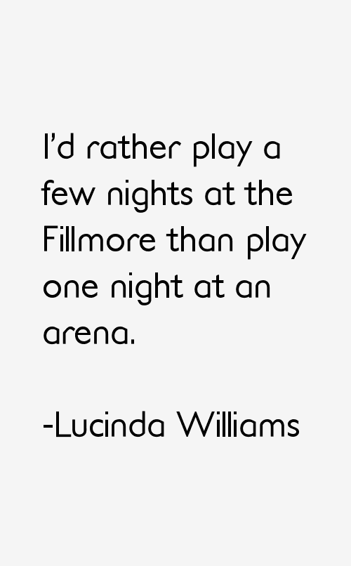 Lucinda Williams Quotes