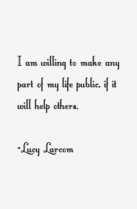 Lucy Larcom Quotes