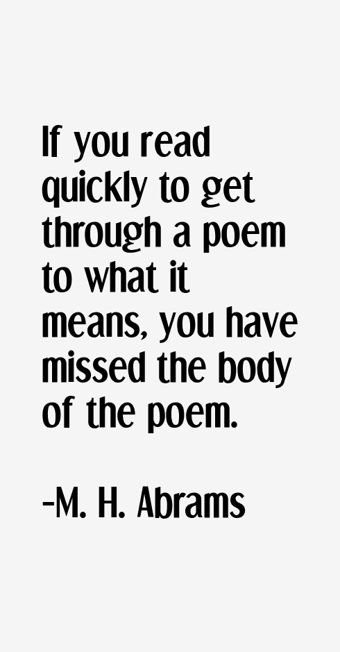 M. H. Abrams Quotes