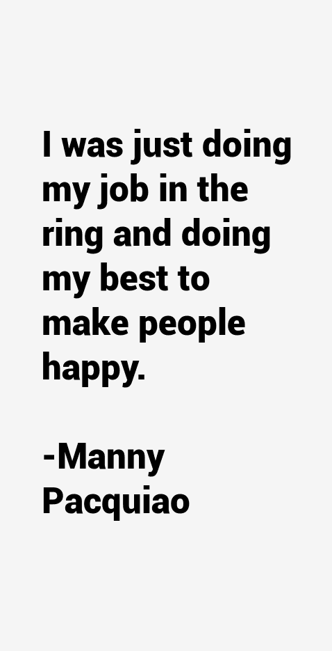 Manny Pacquiao Quotes