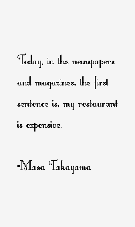 Masa Takayama Quotes