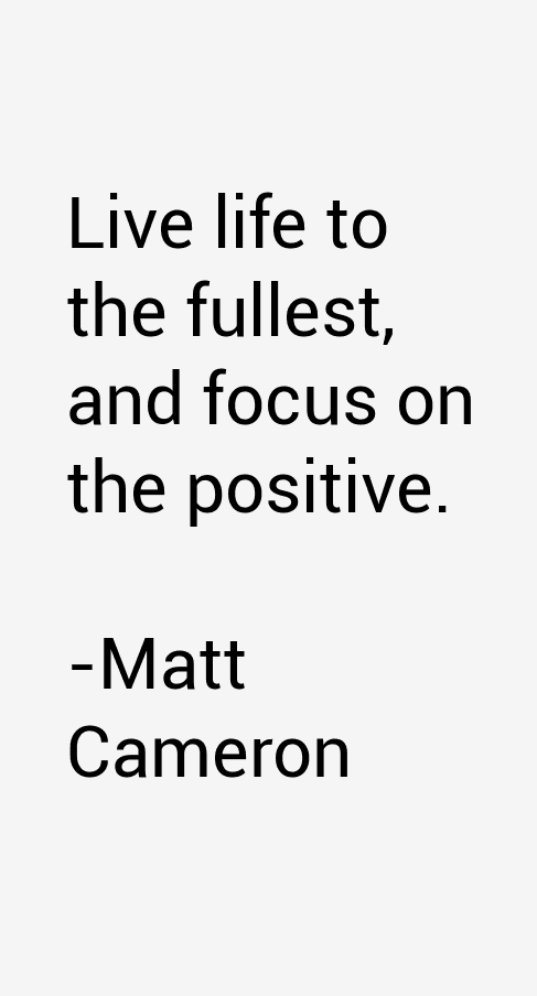 Matt Cameron Quotes